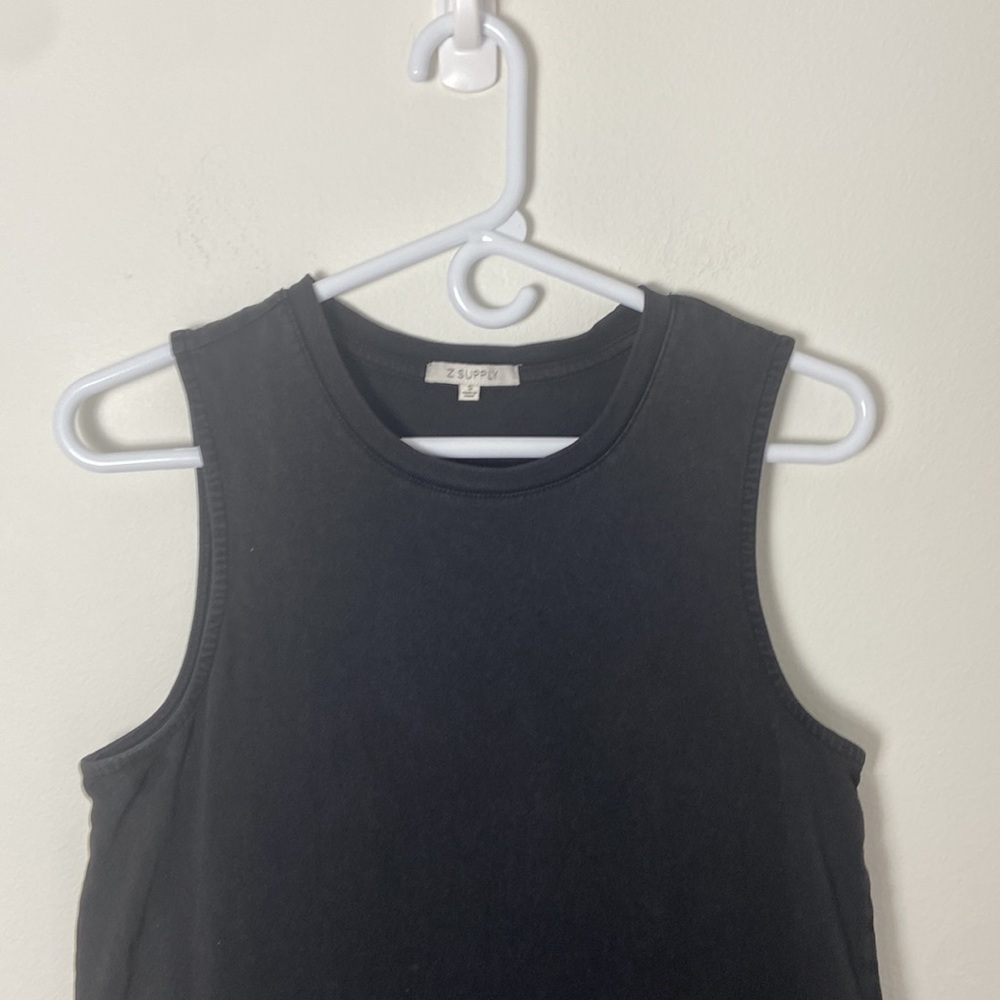 Z Supply Sloane Black Dress Women's Small Casual Sleeveless Tank Mini - Picture 2 of 5